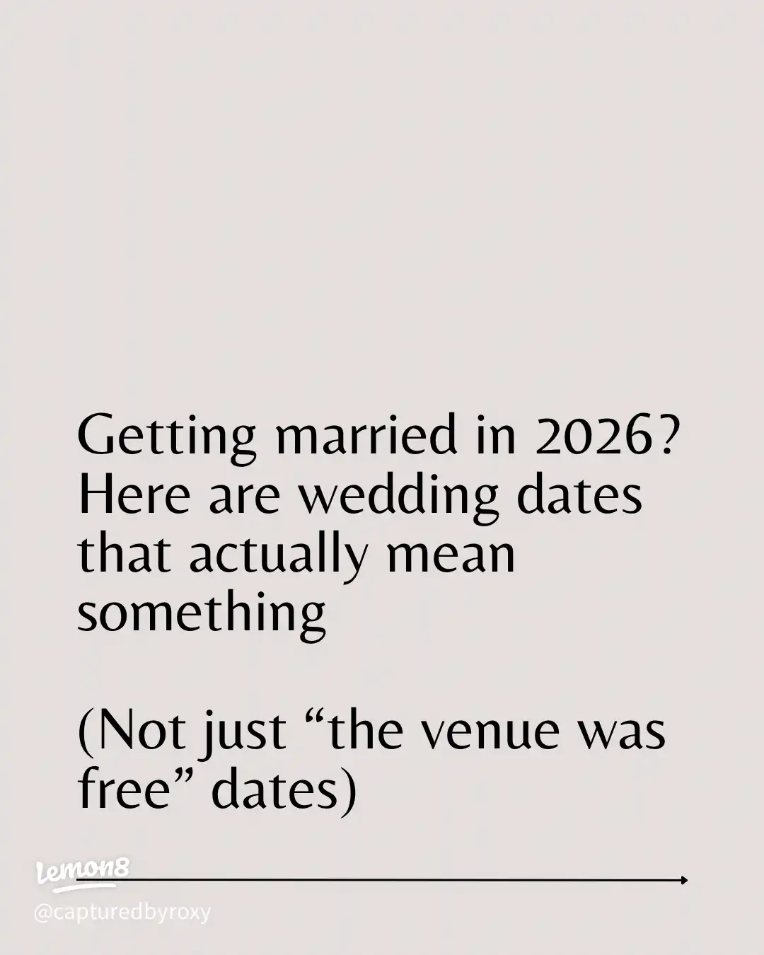 The best wedding dates of 2026?'s images(0)